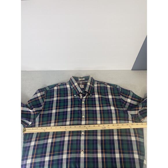 Peter Millar Shirt Mens Large Green Plaid Button Down Preppy Business Academia - Picture 8 of 9